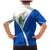 El Salvador National Flag Family Matching Mermaid Dress and Hawaiian Shirt with Coat of Arms and Blue White Stripes Design - Wonder Print Shop