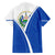 El Salvador National Flag Family Matching Off The Shoulder Long Sleeve Dress and Hawaiian Shirt with Coat of Arms and Blue White Stripes Design - Wonder Print Shop