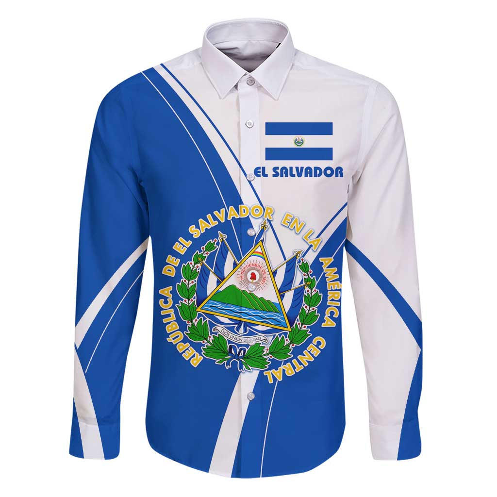 El Salvador National Flag Family Matching Puletasi and Hawaiian Shirt with Coat of Arms and Blue White Stripes Design - Wonder Print Shop