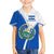 El Salvador National Flag Family Matching Puletasi and Hawaiian Shirt with Coat of Arms and Blue White Stripes Design - Wonder Print Shop