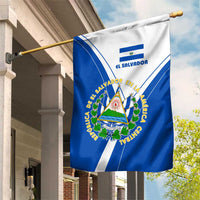 El Salvador National Flag Garden Flag with Coat of Arms and Blue White Stripes Design - Wonder Print Shop
