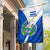 El Salvador National Flag Garden Flag with Coat of Arms and Blue White Stripes Design - Wonder Print Shop