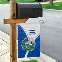El Salvador National Flag Garden Flag with Coat of Arms and Blue White Stripes Design - Wonder Print Shop