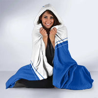 El Salvador National Flag Hooded Blanket with Coat of Arms and Blue White Stripes Design - Wonder Print Shop