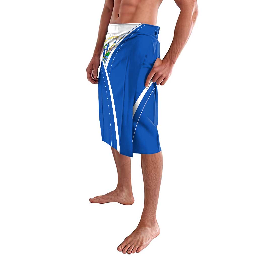 El Salvador National Flag Lavalava with Coat of Arms and Blue White Stripes Design - Wonder Print Shop