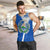 El Salvador National Flag Men Tank Top with Coat of Arms and Blue White Stripes Design - Wonder Print Shop