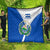 El Salvador National Flag Quilt with Coat of Arms and Blue White Stripes Design - Wonder Print Shop