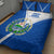 El Salvador National Flag Quilt Bed Set with Coat of Arms and Blue White Stripes Design - Wonder Print Shop