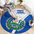 El Salvador National Flag Round Carpet with Coat of Arms and Blue White Stripes Design - Wonder Print Shop