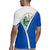El Salvador National Flag Rugby Jersey with Coat of Arms and Blue White Stripes Design - Wonder Print Shop