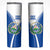 El Salvador National Flag Skinny Tumbler with Coat of Arms and Blue White Stripes Design - Wonder Print Shop