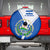 El Salvador National Flag Spare Tire Cover with Coat of Arms and Blue White Stripes Design - Wonder Print Shop