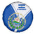 El Salvador National Flag Spare Tire Cover with Coat of Arms and Blue White Stripes Design - Wonder Print Shop