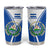 El Salvador National Flag Tumbler Cup with Coat of Arms and Blue White Stripes Design - Wonder Print Shop