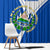 El Salvador National Flag Window Curtain with Coat of Arms and Blue White Stripes Design - Wonder Print Shop
