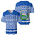 El Salvador Tribal Pattern Baseball Jersey with National Coat of Arms and Blue White Theme - Wonder Print Shop