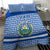 El Salvador Tribal Pattern Bedding Set with National Coat of Arms and Blue White Theme - Wonder Print Shop