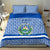 El Salvador Tribal Pattern Bedding Set with National Coat of Arms and Blue White Theme - Wonder Print Shop