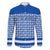 El Salvador Tribal Pattern Family Matching Long Sleeve Bodycon Dress and Hawaiian Shirt with National Coat of Arms and Blue White Theme - Wonder Print Shop