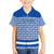 El Salvador Tribal Pattern Family Matching Puletasi and Hawaiian Shirt with National Coat of Arms and Blue White Theme - Wonder Print Shop
