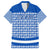 El Salvador Tribal Pattern Family Matching Short Sleeve Bodycon Dress and Hawaiian Shirt with National Coat of Arms and Blue White Theme - Wonder Print Shop