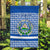 El Salvador Tribal Pattern Garden Flag with National Coat of Arms and Blue White Theme - Wonder Print Shop