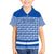 El Salvador Tribal Pattern Kid Hawaiian Shirt with National Coat of Arms and Blue White Theme - Wonder Print Shop