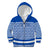 El Salvador Tribal Pattern Kid Hoodie with National Coat of Arms and Blue White Theme - Wonder Print Shop