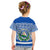 El Salvador Tribal Pattern Kid T Shirt with National Coat of Arms and Blue White Theme - Wonder Print Shop