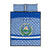 El Salvador Tribal Pattern Quilt Bed Set with National Coat of Arms and Blue White Theme - Wonder Print Shop
