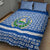 El Salvador Tribal Pattern Quilt Bed Set with National Coat of Arms and Blue White Theme - Wonder Print Shop