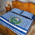 El Salvador Tribal Pattern Quilt Bed Set with National Coat of Arms and Blue White Theme - Wonder Print Shop