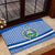 El Salvador Tribal Pattern Rubber Doormat with National Coat of Arms and Blue White Theme - Wonder Print Shop