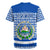 El Salvador Tribal Pattern Rugby Jersey with National Coat of Arms and Blue White Theme - Wonder Print Shop