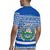 El Salvador Tribal Pattern Rugby Jersey with National Coat of Arms and Blue White Theme - Wonder Print Shop