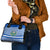 El Salvador Tribal Pattern Shoulder Handbag with National Coat of Arms and Blue White Theme - Wonder Print Shop