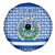 El Salvador Tribal Pattern Spare Tire Cover with National Coat of Arms and Blue White Theme - Wonder Print Shop