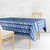 El Salvador Tribal Pattern Tablecloth with National Coat of Arms and Blue White Theme - Wonder Print Shop