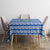 El Salvador Tribal Pattern Tablecloth with National Coat of Arms and Blue White Theme - Wonder Print Shop