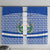 El Salvador Tribal Pattern Window Curtain with National Coat of Arms and Blue White Theme - Wonder Print Shop