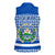 El Salvador Tribal Pattern Women Sleeveless Polo Shirt with National Coat of Arms and Blue White Theme - Wonder Print Shop