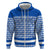 El Salvador Tribal Pattern Zip Hoodie with National Coat of Arms and Blue White Theme - Wonder Print Shop