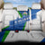 El Salvador Flag Crest Back Car Seat Cover with Blue Green Stripes and Bold Letter Design - Wonder Print Shop