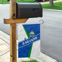 El Salvador Flag Crest Garden Flag with Blue Green Stripes and Bold Letter Design - Wonder Print Shop