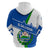 El Salvador Flag Crest Hoodie with Blue Green Stripes and Bold Letter Design - Wonder Print Shop