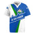 El Salvador Flag Crest Rugby Jersey with Blue Green Stripes and Bold Letter Design - Wonder Print Shop