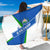El Salvador Flag Crest Sarong with Blue Green Stripes and Bold Letter Design - Wonder Print Shop