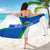 El Salvador Flag Crest Sarong with Blue Green Stripes and Bold Letter Design - Wonder Print Shop
