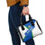 El Salvador Flag Crest Shoulder Handbag with Blue Green Stripes and Bold Letter Design - Wonder Print Shop