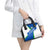 El Salvador Flag Crest Shoulder Handbag with Blue Green Stripes and Bold Letter Design - Wonder Print Shop